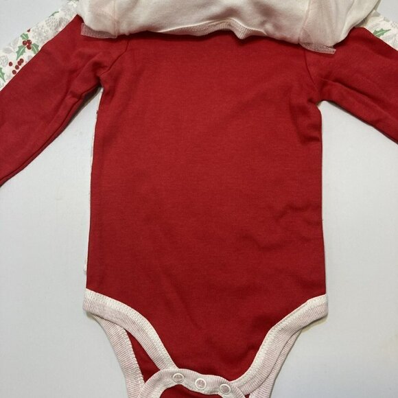 Baby Kiss My First Christmas 3-Piece Cotton Tulle Holly Red One Pieces-3… - Picture 5 of 12